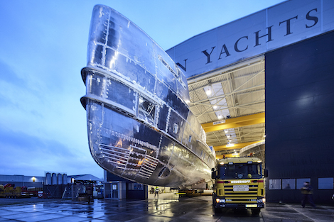 Image for article Heesen completes joining of Project Nova's hull and superstructure