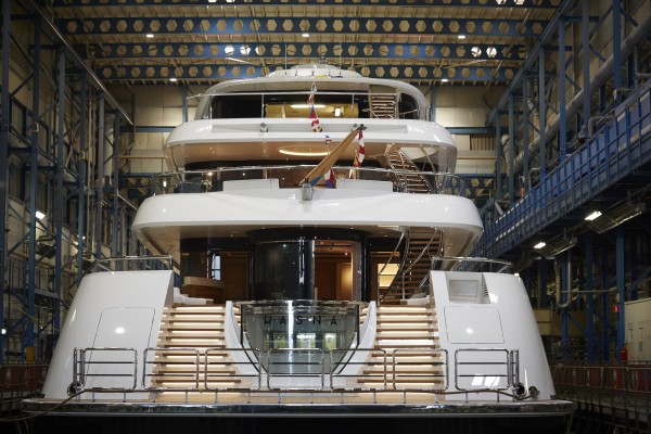 Image for article Feadship launches 73m 'Hasna'