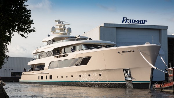 Image for article A glimpse of Feadship's hull #696