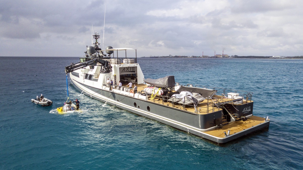 submarine on a yacht