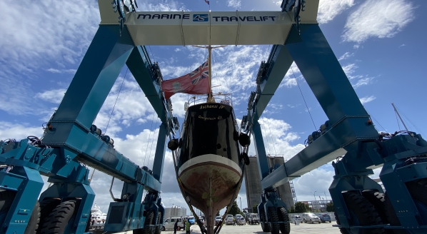 Image for New 820-tonne travel lift operational at Orams Marine
