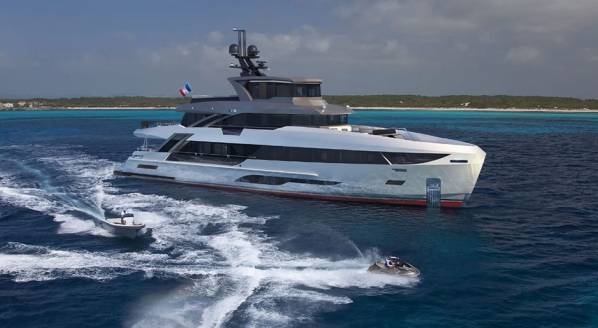 Image for First B107 in build at Bering Yachts