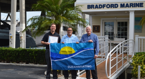 Image for Bradford Marine accept Clean Marina designation flag