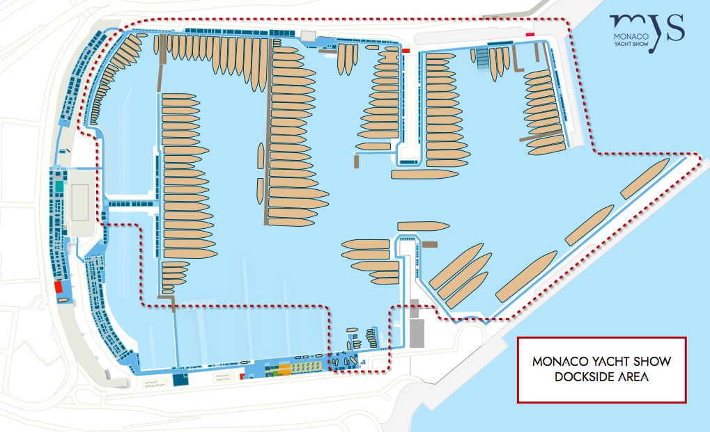 monaco yacht show 2023 map