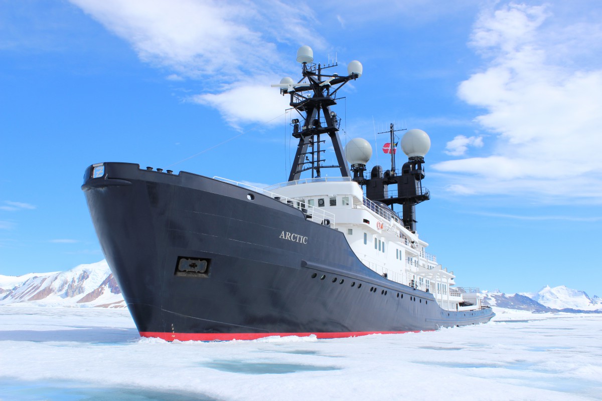 superyacht in antarctica