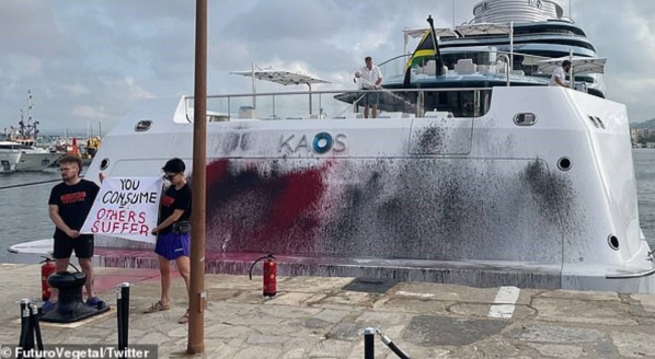Image for Oceanco yacht Kaos vandalised