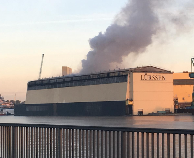 Image for article Floating dock fire - a sad day for Lürssen