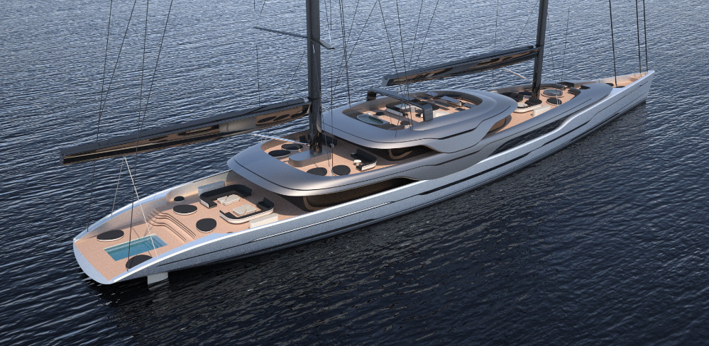 Image for article Van Geest and Rob Doyle Design unveil new 93m sailing yacht