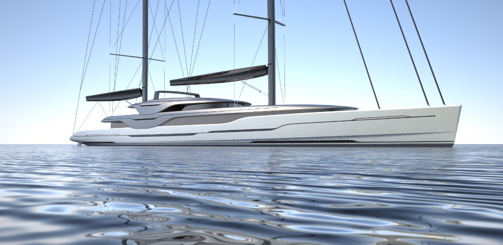 Image for article Van Geest and Rob Doyle Design unveil new 93m sailing yacht