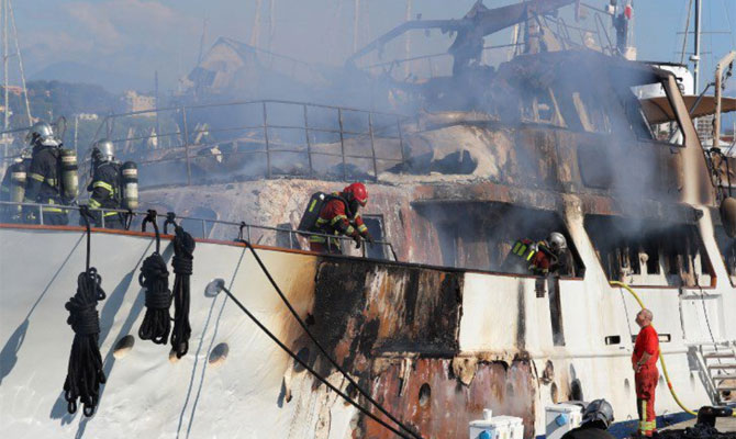 Image for article M/Y ‘Lalibela’ severely damaged by fire