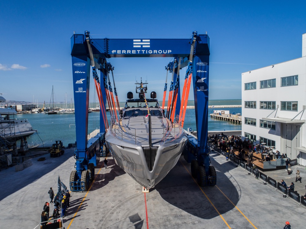 Image for article Pershing launches the first unit of its new flagship superyacht