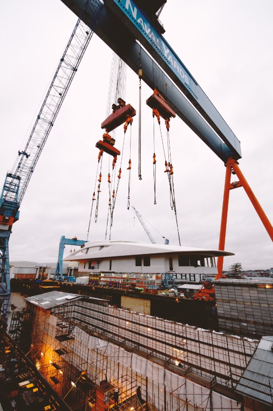 Image for article Work progresses on M/Y 'Black Shark'