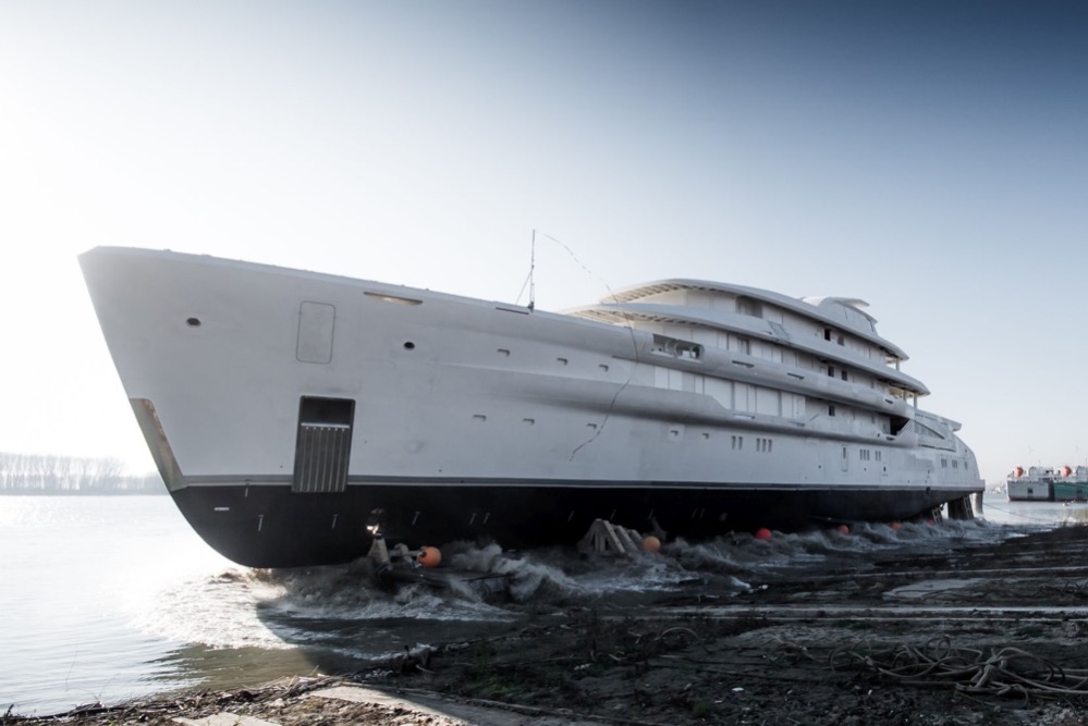 Image for article The largest Amels superyacht to date touches water for the first time