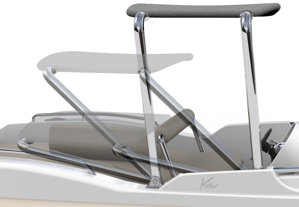 Image for article Vikal’s D-RIB tender with actuated bimini rooftop
