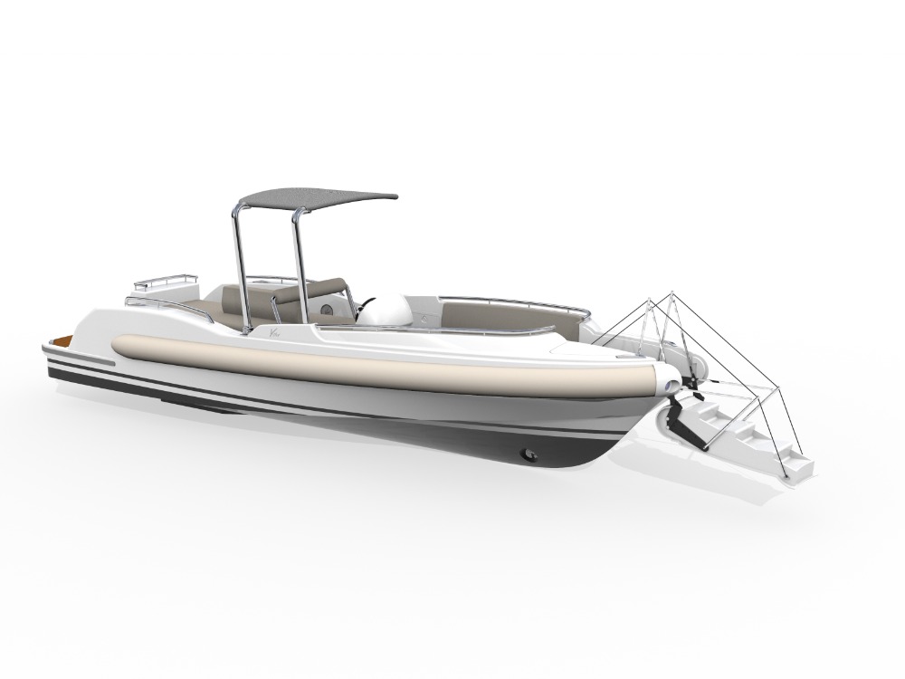 Image for article Vikal’s D-RIB tender with actuated bimini rooftop