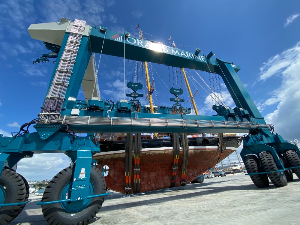 Image for article New 820-tonne travel lift operational at Orams Marine