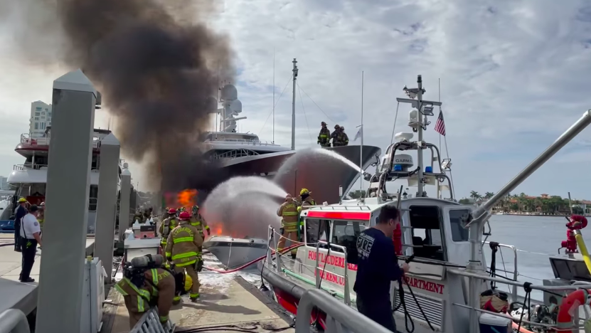 Image for article Feadship W damaged by fire