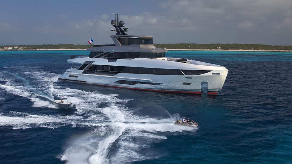 Image for article First B107 in build at Bering Yachts