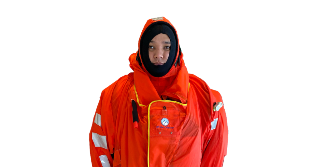  Operations - White Glacier releases the Arctic 10+ immersion  suit