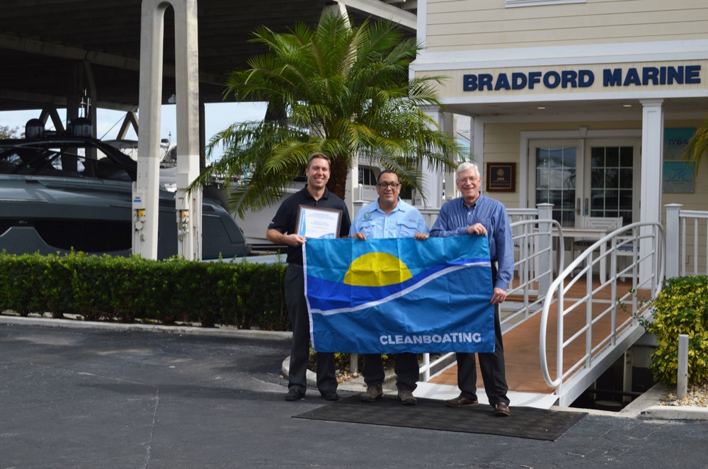 Image for article Bradford Marine accept Clean Marina designation flag