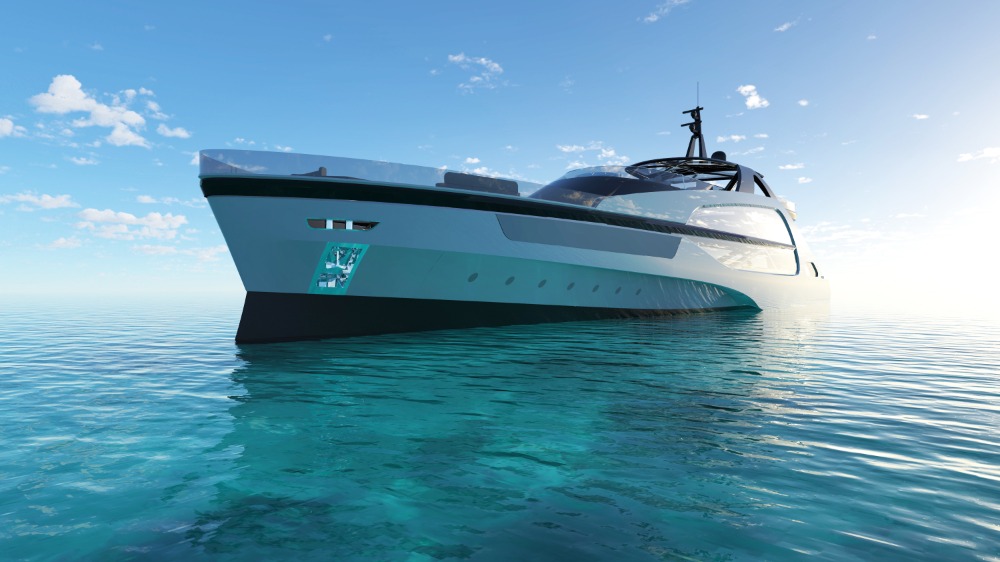 Image for article Francesco Struglia Design reveal interesting 50m trimaran concept