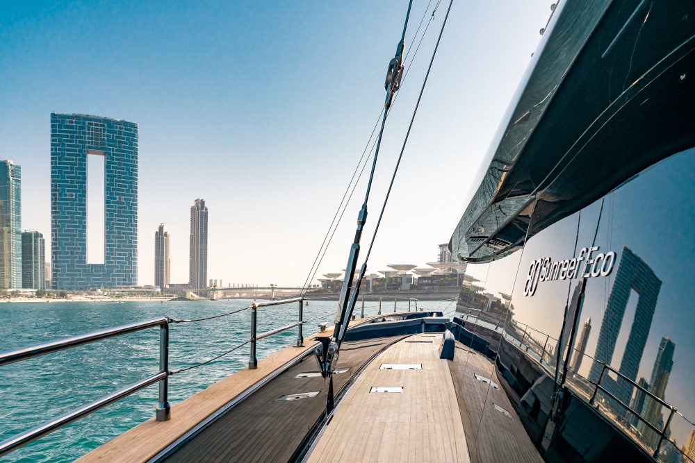 Formula One world champion Fernando Alonso on his Sunreef catamaran