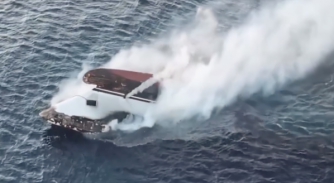 Image for 47m Navis One sinks after fire