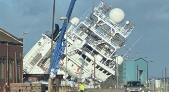 Image for RV Petrel in major dry dock incident